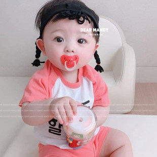 婴儿发带蝴蝶结假发辫子韩国公主婴幼儿百天周岁拍照宝宝发饰头饰