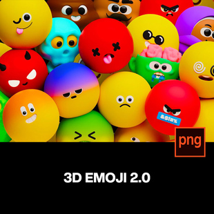 趣味表情包插图png免抠图片素材 Emoji全套3D卡通可爱时尚 220款