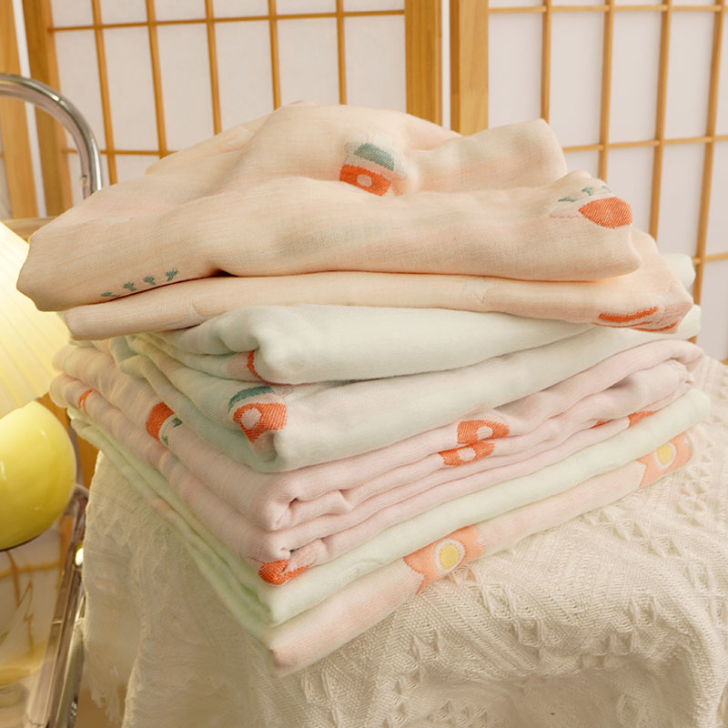 四层纯棉洗婴儿盖毯包被吸水透气 冬季 新生儿超柔纱布浴巾春秋夏季