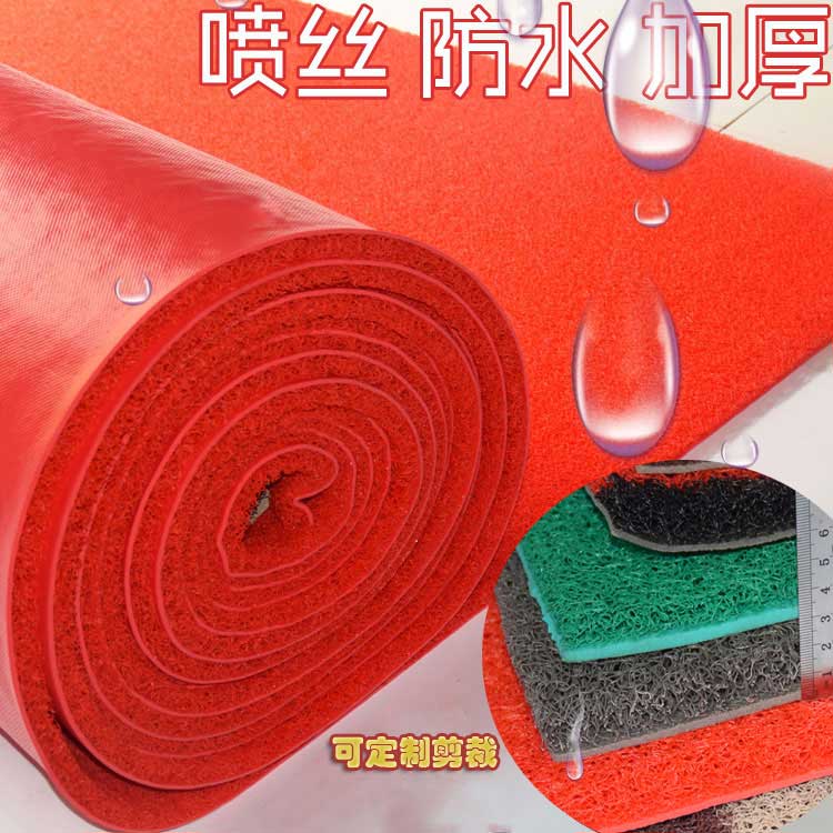 丝圈地毯红地毯商用加厚塑料丝圈防水防滑地垫门垫进门入户垫家用