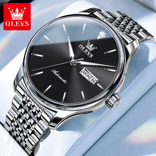 手表男表 商务双日历机械表男士 欧利时品牌全自动时尚