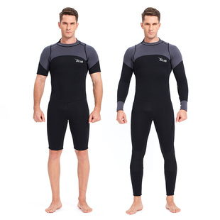 冲浪深潜冬泳专业保暖潜水衣 短袖 3MM毫米潜水服成人长袖