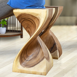 北欧实木墩子原木边几家用民宿坐凳矮凳简约创意根雕木头树桩摆件