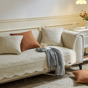 美式 沙发垫轻奢高级感全棉四季 盖布巾 通用防滑坐垫子套罩2024新款