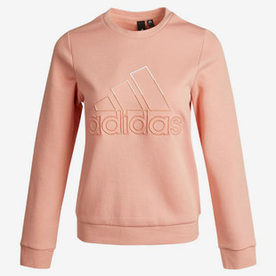 Adidas 卫衣女子樱花粉上衣运动套头衫 新款 GP0703 阿迪达斯正品