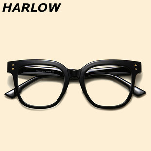 黑色粗框眼镜素颜神器大框眼镜框可配镜片男女近视眼镜架 不化妆
