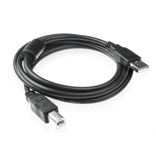 5米黑色USB标准2.0方口打印线连接线打印机数据线全铜带磁环屏蔽