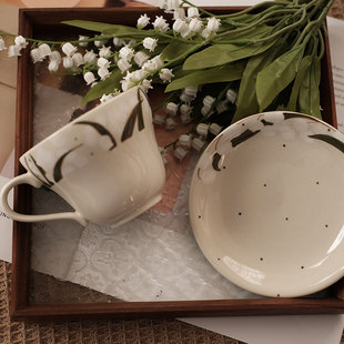 川谷原创铃兰咖啡杯套组陶瓷家用下午茶