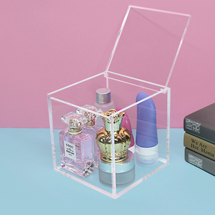 高透明亚克力收纳盒展示礼品盒有机玻璃翻盖防尘罩定做亚克力盒子