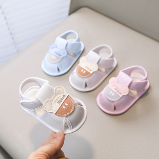 夏季 不掉鞋 婴儿宝宝学步鞋 透气魔术贴0到3到5到8到10到12个月 凉鞋