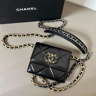 1新 香奈儿19系列mini链条包卡包零钱包单肩斜挎包 Chanel