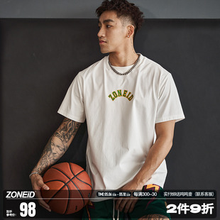 上衣 T恤男23SS夏季 新款 235G纯棉透气篮球训练半袖 运动短袖 ZONEiD