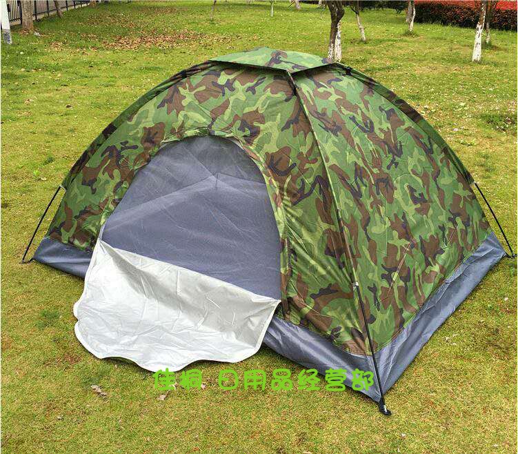 备全自动双层加厚防暴雨防晒野外露营帐篷 户外搭建手动帐篷野营装