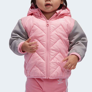 TRF Adidas D96076 阿迪达斯正品 JACKET婴童运动棉服 三叶草I