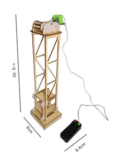 防抱死设计机构应用 电梯升降机模型 科技小制作发明