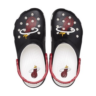 卡骆驰Crocs男女同款 夏季 沙滩鞋 包趾NBA迈阿密热火队篮球迷 洞洞鞋