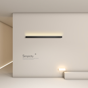 创意led壁灯卧室灯床头灯简约现代客厅背景墙灯极简长条过道灯具