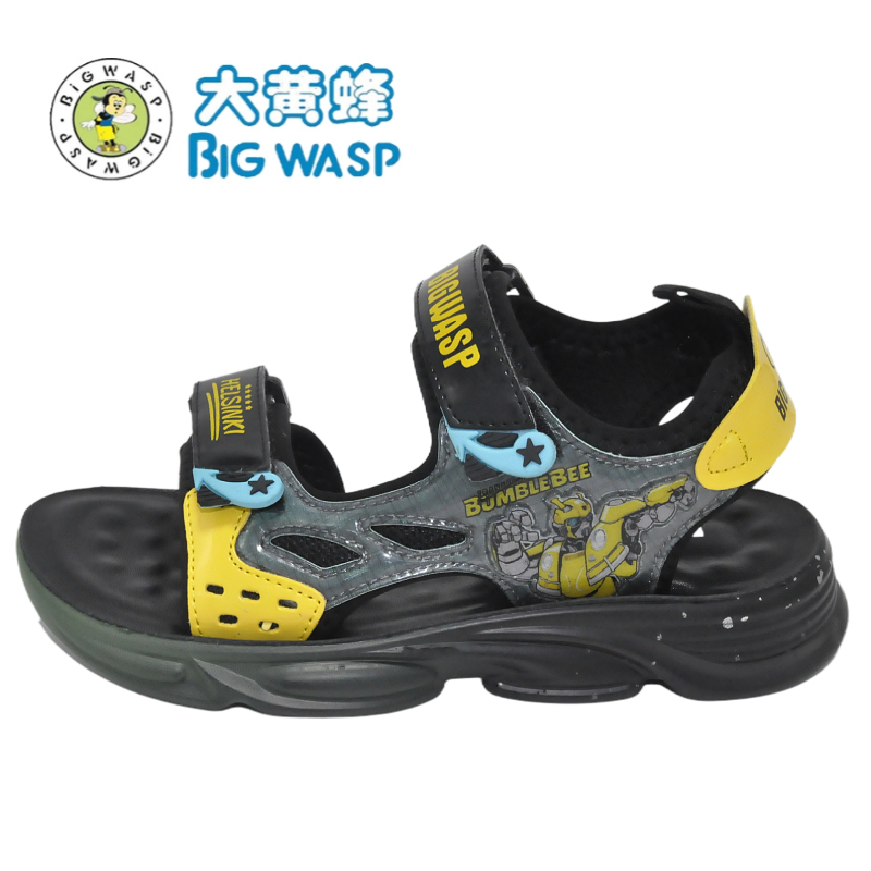 大黄蜂BIGWASP夏季 男童凉鞋 软底防滑男童小学生凉拖鞋