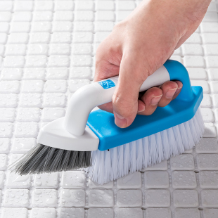 日本地板刷地神器浴室瓷砖硬毛清洁刷卫生间去死角缝隙洗厕所刷子