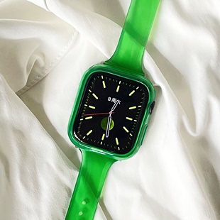 透明果冻适用iwatch表带1234567苹果手表apple 细款 watch 高级