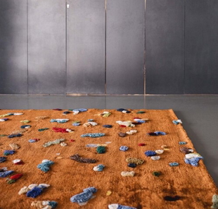 Kalei系列手工编织五彩碎屑儿童房间亚麻地毯现代 进口 意大利原装