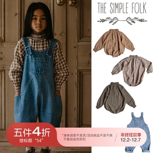 simple 54Little家 folk 英国 FW22儿童宝宝连体衣背带裤 the