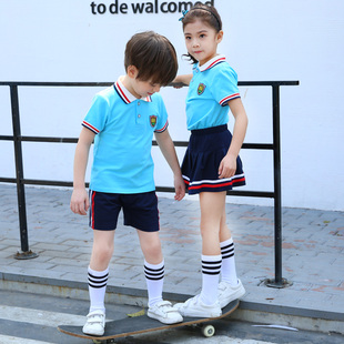 幼儿园园服夏装 夏季 儿童校服套装 小学生班服六一演出服学院风 短袖