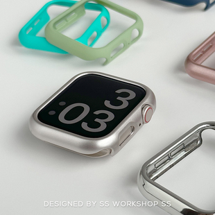 iwatch保护壳8半包7适用苹果applewatch表壳PC防摔硬壳潮 卡素新款