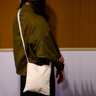 帆布袋斜挎INS风小号帆布包定制可印刷LOGO文艺范环保袋定做BAG