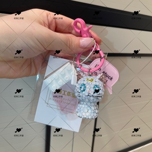 定制创意ins美少女战士露娜小猫水钻公仔挂件可爱汽车包包钥匙扣