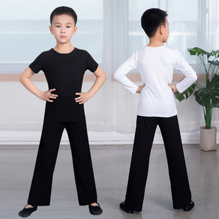 儿童舞蹈服男孩演出服形体服现代舞拉丁舞中国舞基础服体操练功服