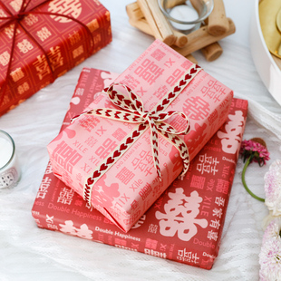 纸 纸红色鲜花婚礼花束结婚手工新年礼品包装 贝祥喜庆结婚系列包装