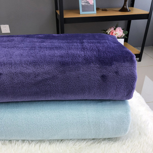 毛毯办公室午睡单人法兰绒珊瑚绒空调毯沙发卧室柔软纯色盖毯 夏季