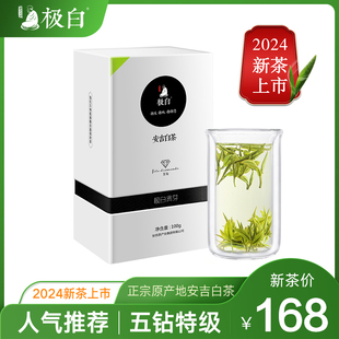 珍稀春茶明前茶叶 极白安吉白茶特级100g礼盒装 2024绿茶新茶上市