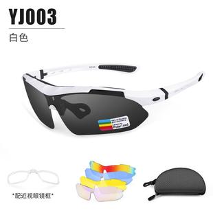 高尔夫太阳男女户外运偏光眼镜视YJ00框副动近镜片防镜紫外线墨镜