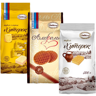 俄罗斯阿孔特蜂蜜拉丝饼干408g独立包装 AKKOND网红进口零食 包邮