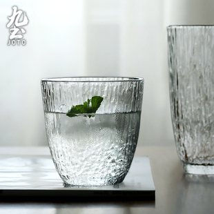 冷饮杯 手工树纹玻璃杯ins家用水杯创意简约洋酒杯果汁杯夏季 日式