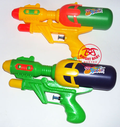 双管塑料水枪 不加压直打射程远 洗澡戏水玩具 多色随机 挺大个