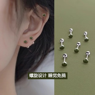 牛油果螺丝拧耳钉养耳洞独特精致设计高级感耳环 925银针小众个性