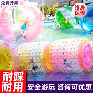 充气水上步行雪地滚筒球行走跳舞儿童乐园设备百万海洋球水池玩具