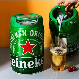 喜力啤酒进口Heineken金刚桶5L 2桶装 啤酒 进口精酿扎啤整箱特价