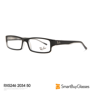 RayBan雷朋眼镜框正品 框架镜 黑框板材小码 RX5246 男女方框经典