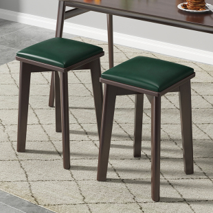 网红实木凳子餐桌家用餐桌高椅子客厅凳子可叠放软方凳子轻奢凳子