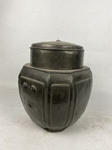 清代八角型锡罐茶叶罐