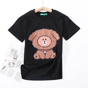 LINEDIENDS布朗熊小狗坐姿短袖 T恤H款 特价