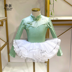 女童中国舞练功服加厚少儿形体服芭蕾舞服 儿童舞蹈服长袖 秋冬季