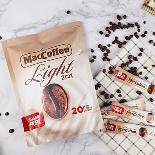 无蔗糖 速溶冰咖啡粉提神学生袋装 马来西亚进口美卡菲二三合一美式
