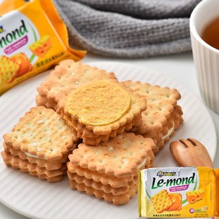 零食网红爆 进口茱蒂丝雷蒙德乳酪味柠檬味夹心饼干180克独立包装