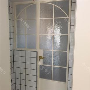 钛美铝合金平开门厨房卫生间玻璃门 复古老钢窗美式 2023极简门法式
