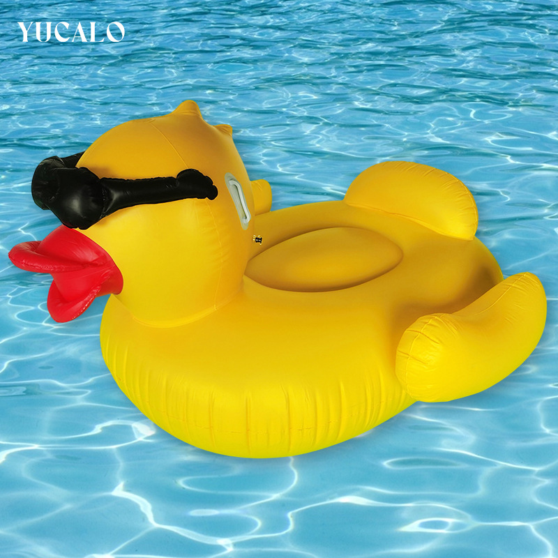 游泳圈充气座椅成人儿童浮床充气水上大黄鸭泳池漂浮玩具海上浮排